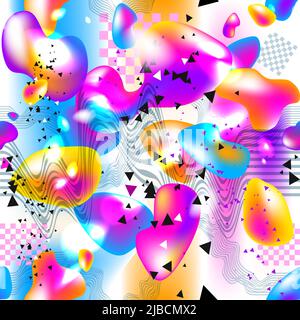Bright particles seamless pattern Stock Vector