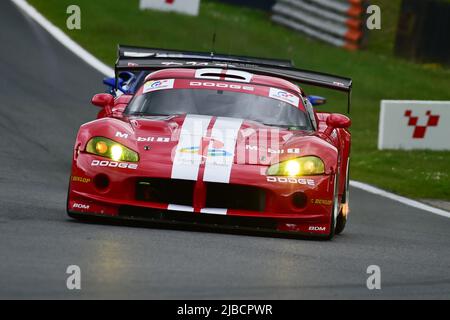 A brief burst of flame, Wayne Harris, Dodge Viper GT3, Masters Endurance legends, Sports cars that raced from 1995 to 2017 in a variety of series such Stock Photo