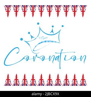 King Charles III Coronation - Prince Charles of Wales becomes King of England Stock Vector