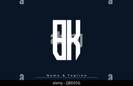 Alphabet letters Initials Monogram logo BK, KB Stock Vector