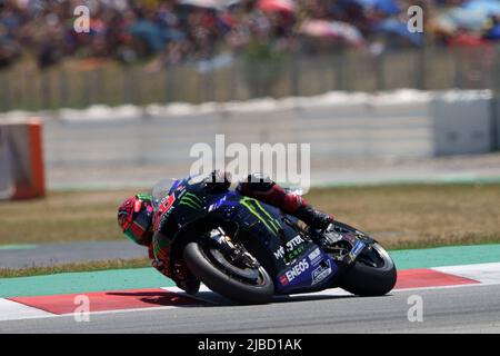 Barcelona, Spain. 05th June, 2022. 2022 Jun 5th. Gran Premi Monster Energy de Catalunya, MotoGP, race: Fabio Quartararo (FRA), Monster Energy Yamaha MotoGP Credit: Joma/Alamy Live News Stock Photo