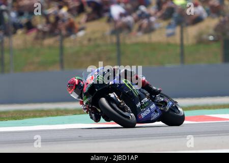 Barcelona, Spain. 05th June, 2022. 2022 Jun 5th. Gran Premi Monster Energy de Catalunya, MotoGP, race: Fabio Quartararo (FRA), Monster Energy Yamaha MotoGP Credit: Joma/Alamy Live News Stock Photo