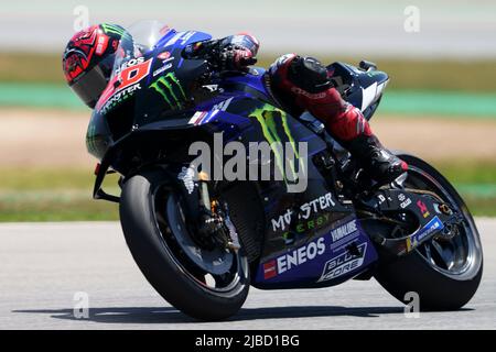 Barcelona, Spain. 05th June, 2022. 2022 Jun 5th. Gran Premi Monster Energy de Catalunya, MotoGP, race: Fabio Quartararo (FRA), Monster Energy Yamaha MotoGP Credit: Joma/Alamy Live News Stock Photo