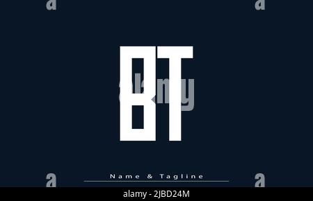 Alphabet letters Initials Monogram logo BT, TB Stock Vector