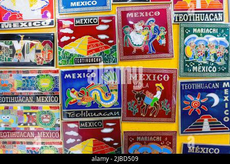 Mexico City, January 24th 2019: Novelty souvenirs of Mexico for sale at Mexico City Airport Stock Photo