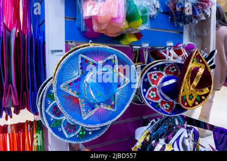 Mexico City, January 24th 2019: Novelty souvenirs of Mexico for sale at Mexico City Airport Stock Photo