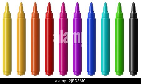 Marker pen set Stock Vector