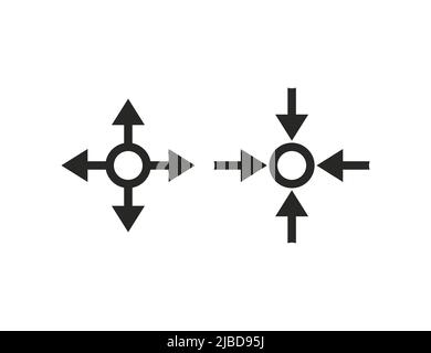 Arrow, four way, direction icon. Vector illustration. Stock Vector