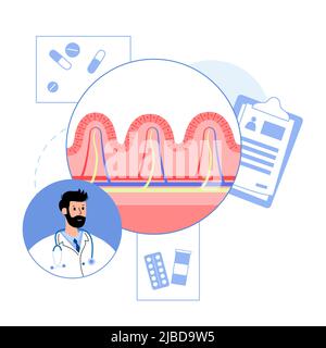 Celiac Disease or coeliac disease as an intestine anatomy medical ...