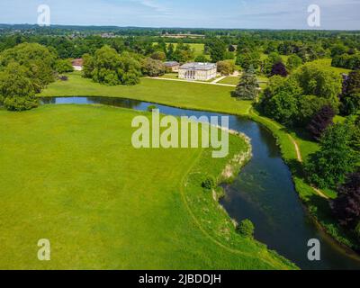 Broadlands House and river Test in Romsey, Hampshire England Stock Photo