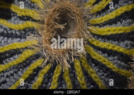 Crocheted patterns in forms of Corals in various colours Stock Photo