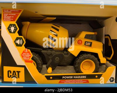 Caterpillar toy cement mixer truck Stock Photo