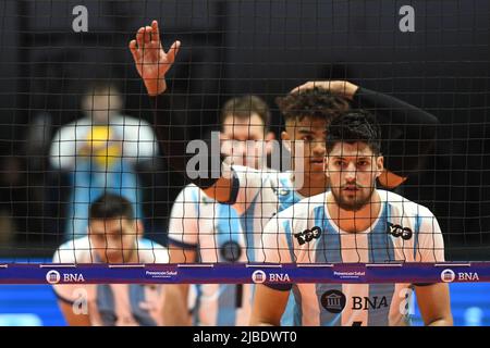 Argentina National Volleyball Team: Joaquin Gallego, Manuel Armoa Stock Photo