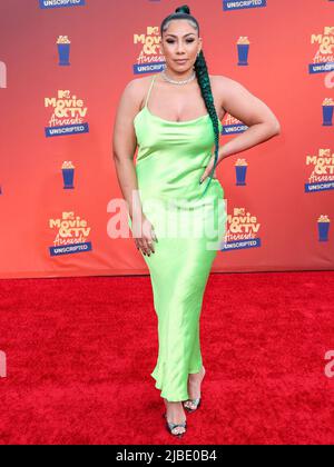 SANTA MONICA, LOS ANGELES, CALIFORNIA, USA - JUNE 05: In this image released on June 5, American singer-songwriter Bridget Kelly arrives at the 2022 MTV Movie And TV Awards: UNSCRIPTED held at The Barker Hangar in Santa Monica, Los Angeles, California, United States. (Photo by Xavier Collin/Image Press Agency) Stock Photo