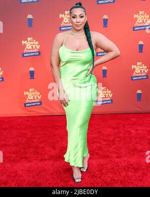 SANTA MONICA, LOS ANGELES, CALIFORNIA, USA - JUNE 05: In this image released on June 5, American singer-songwriter Bridget Kelly arrives at the 2022 MTV Movie And TV Awards: UNSCRIPTED held at The Barker Hangar in Santa Monica, Los Angeles, California, United States. (Photo by Xavier Collin/Image Press Agency) Stock Photo