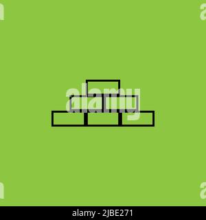 Brick icon isolated. Construction. - Vector Stock Vector