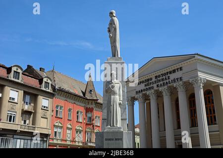 Main square of Subotica in Northern Serbia Stock Photo