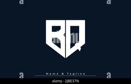 Alphabet letters Initials Monogram logo BQ, QB Stock Vector