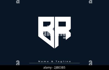 Alphabet letters Initials Monogram logo BR, RB Stock Vector