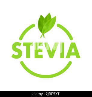 Flat icon stevia on white background. Vector logo. Logo symbol Stock Vector