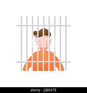 Prisoner silhouette front with police data board. Hand drawn black icon on white backdrop. Vector background Stock Vector