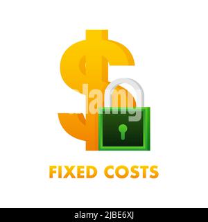 FC - Fixed Cost acronym. business concept background. Vector illustration. Business concept Stock Vector