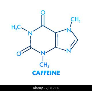 Sketch illustration with caffeine formula. Sketch vector illustration. Vector drawing Stock Vector