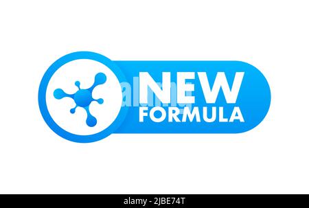 Blue image. New Formula circular futuristic pictogram molecular cell ...