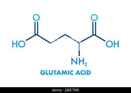 Glutamic Acid – Glu – E Amino Acid chemical structure. Molecular ...