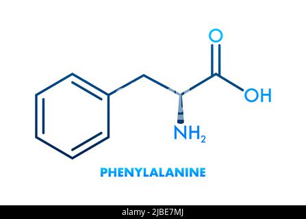 PHENYLALANINE formula. PHENYLALANINE molecular structure. Vector illustration Stock Vector