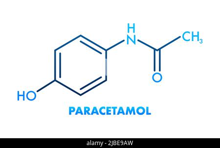 Paracetamol molecular structure. Acetaminophen skeletal chemical ...