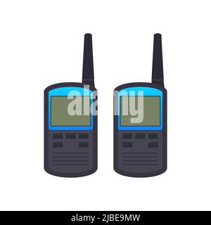 Flat walky talky for concept design. Vector isolated illustration Stock Vector