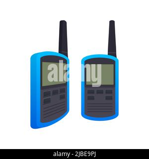 Flat walky talky for concept design. Vector isolated illustration Stock Vector