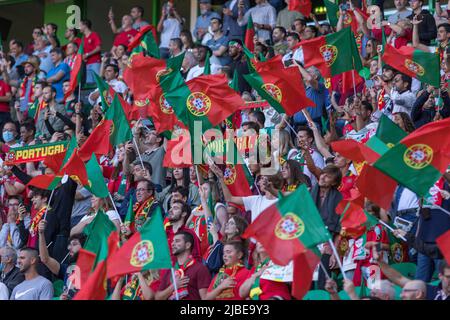 June 05, 2022. Lisbon, Portugal. Portugal supporters during the UEFA Nations League Final Tournament between Portugal and Switzerland Credit: Alexandre de Sousa/Alamy Live News Stock Photo