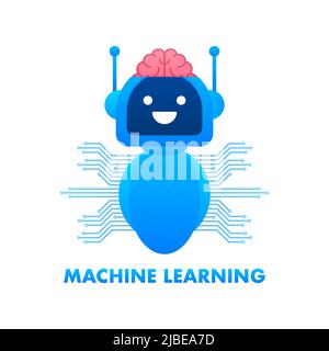 3d machine learning for healthcare design. Vector concept Stock Vector