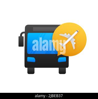 Transport from and to airport vector. Isolated vector illustration Stock Vector