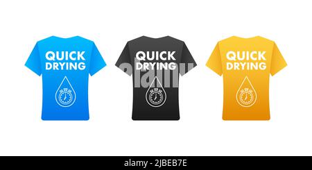 Flat icon with quick drying. Logo symbol. Vector illustration Stock Vector
