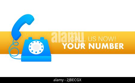 Red old phone in classic style on white background. Cartoon vector illustration Stock Vector