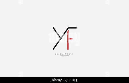 Alphabet letters Initials Monogram logo YF FY Y F Stock Vector