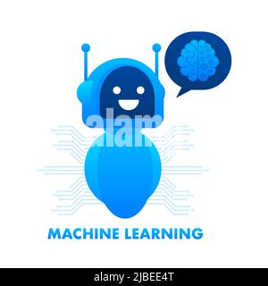 3d machine learning for healthcare design. Vector concept Stock Vector