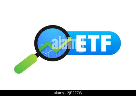 Gold template. ETF trading, exchange traded funds, financial analytics. Financial investment trade Stock Vector