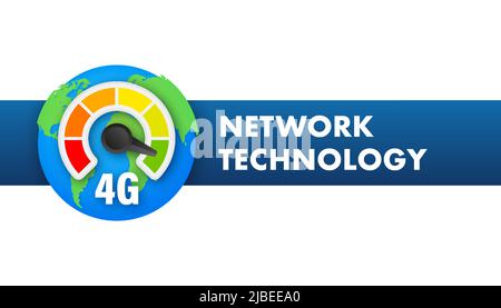 4G network wireless systems and internet. Communication network. Vector illustration Stock Vector