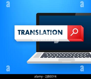Translation, great design for any purposes. Vector 3d illustration Stock Vector