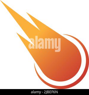 Meteor icon logo design illustration template vector Stock Vector
