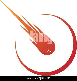 Meteor icon logo design illustration template vector Stock Vector