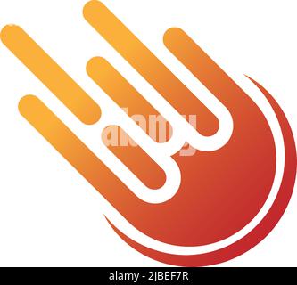Meteor icon logo design illustration template vector Stock Vector