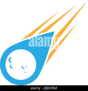 Meteor icon logo design illustration template vector Stock Vector