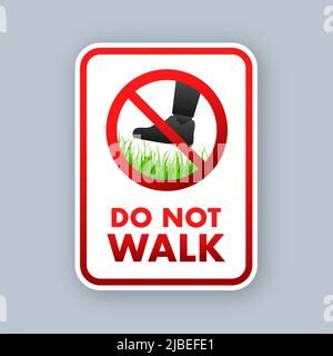 Do on green background. Red sign forbidden Stock Vector