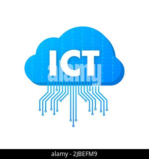 Ict, great design for any purposes. Vector background. Digital security concept Stock Vector