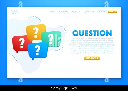 Color bubble with Question mark set. Vector stock illustration Stock Vector